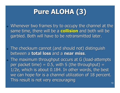 Lecture #14: Local Area Networks ALOHA Ethernet Token Ring ...