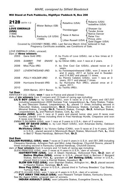 December Mare Sale - Tattersalls