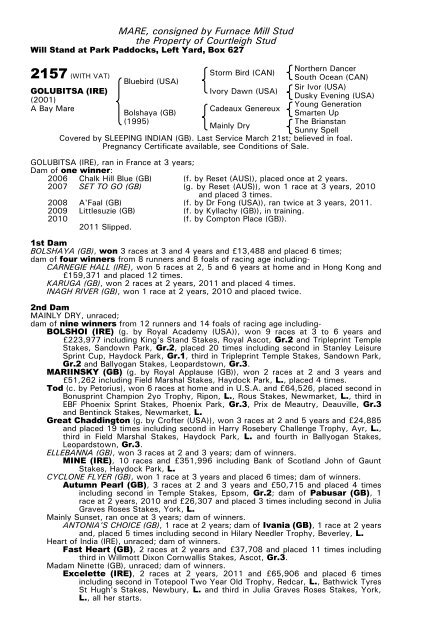 December Mare Sale - Tattersalls