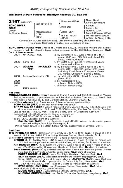 December Mare Sale - Tattersalls