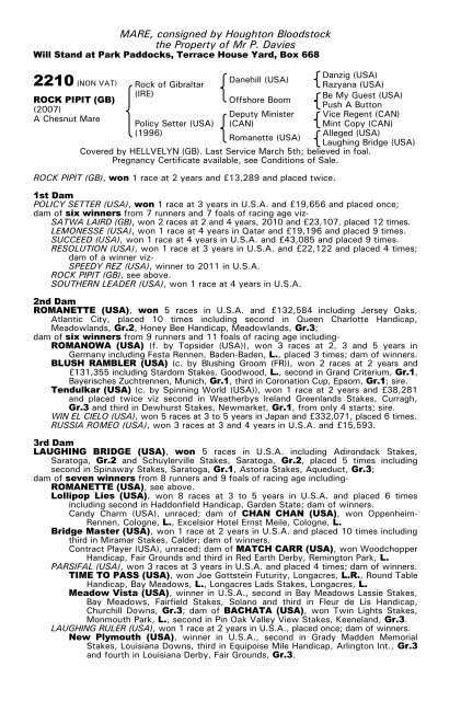 December Mare Sale - Tattersalls