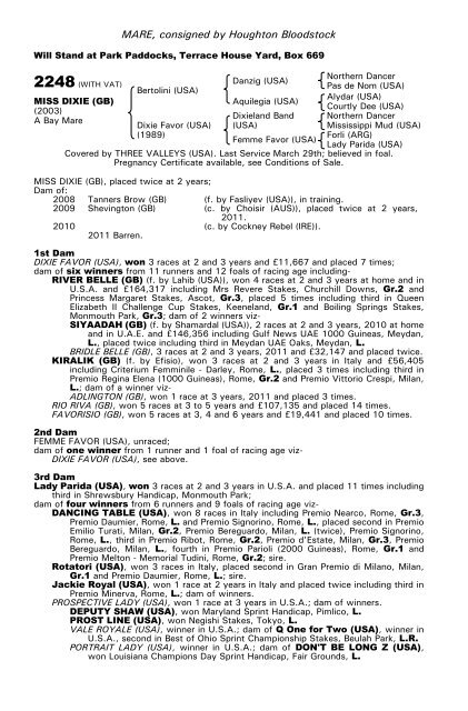 December Mare Sale - Tattersalls