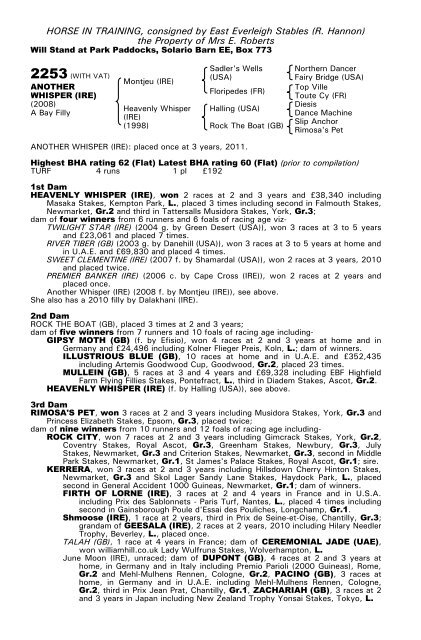 December Mare Sale - Tattersalls