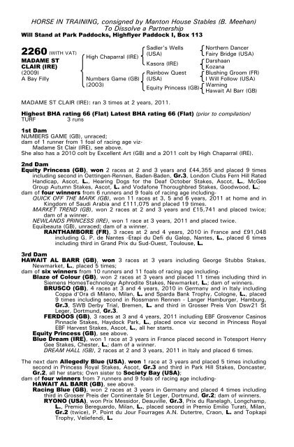 December Mare Sale - Tattersalls