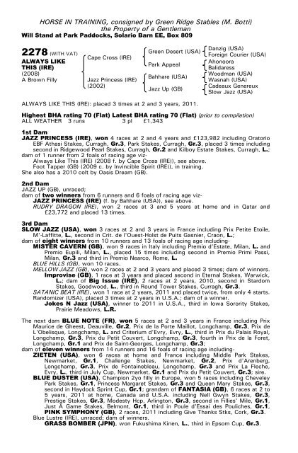 December Mare Sale - Tattersalls