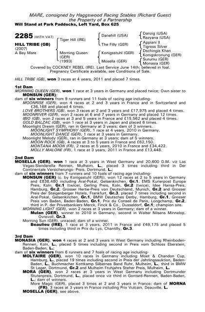 December Mare Sale - Tattersalls