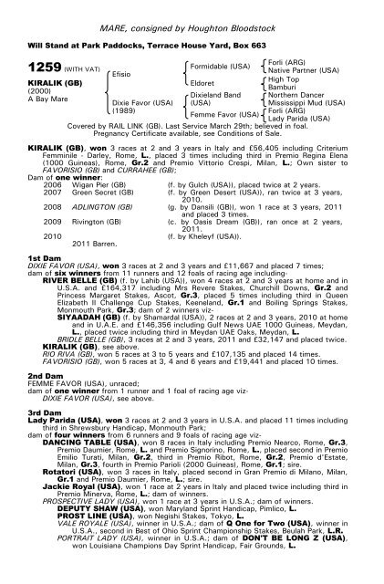 December Mare Sale - Tattersalls