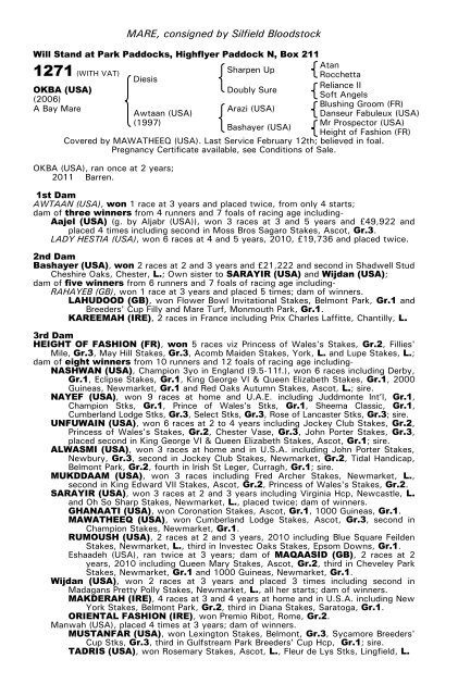 December Mare Sale - Tattersalls