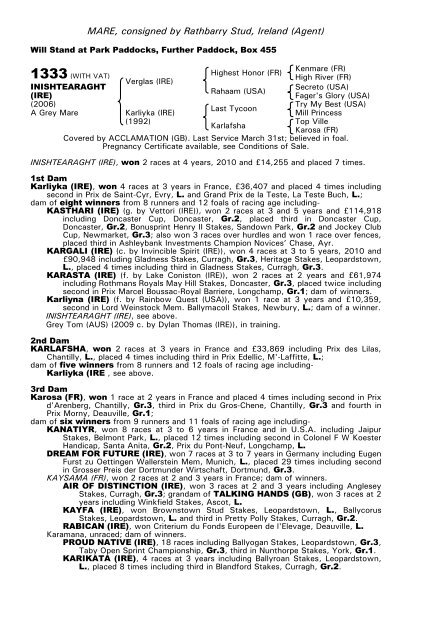 December Mare Sale - Tattersalls