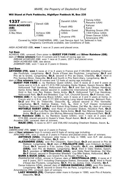 December Mare Sale - Tattersalls