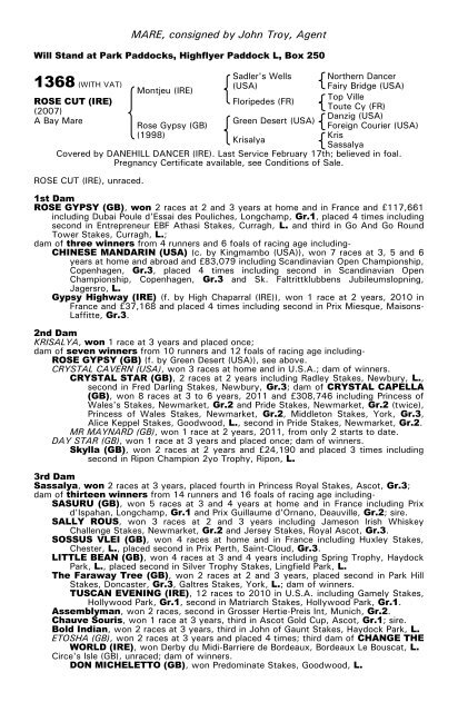 December Mare Sale - Tattersalls