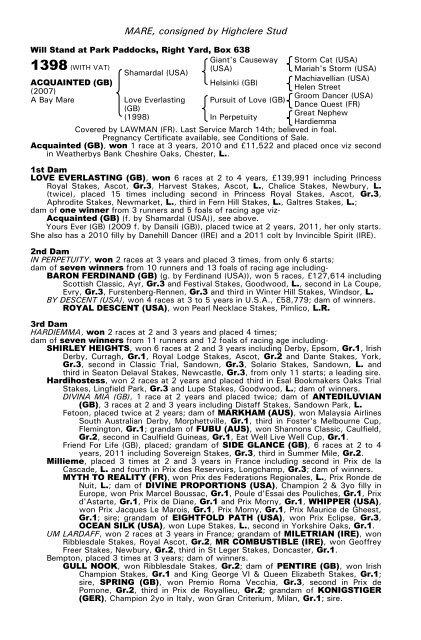 December Mare Sale - Tattersalls