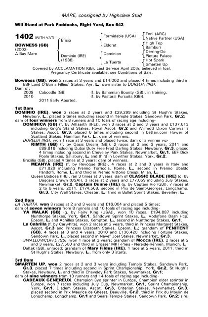 December Mare Sale - Tattersalls