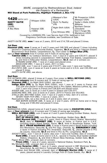 December Mare Sale - Tattersalls