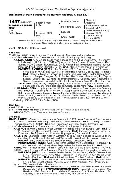 December Mare Sale - Tattersalls