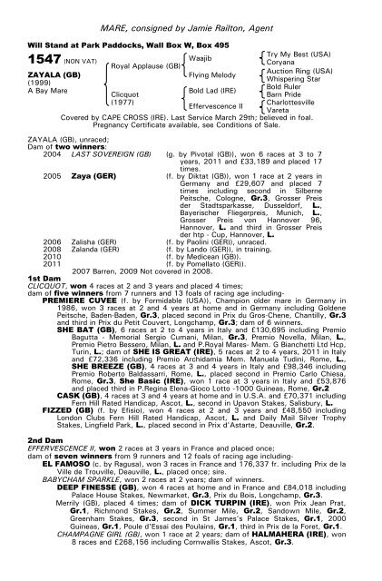 December Mare Sale - Tattersalls