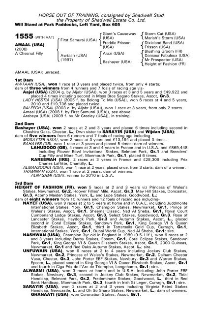 December Mare Sale - Tattersalls