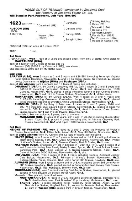 December Mare Sale - Tattersalls