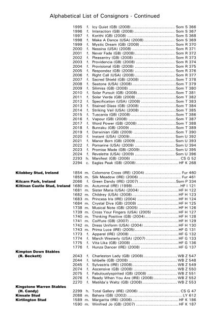 December Mare Sale - Tattersalls