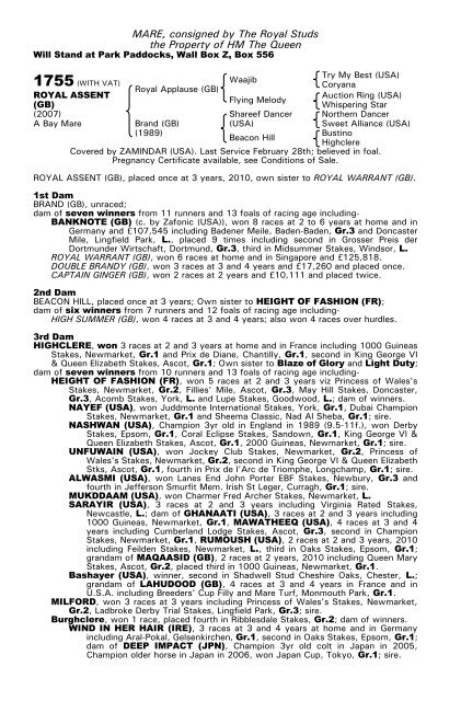 December Mare Sale - Tattersalls