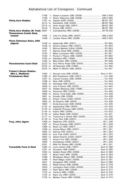 December Mare Sale - Tattersalls