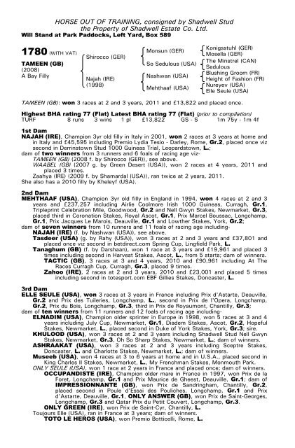 December Mare Sale - Tattersalls