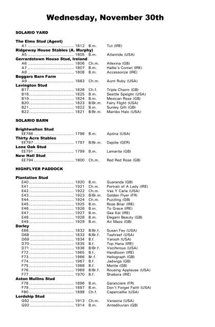 December Mare Sale - Tattersalls