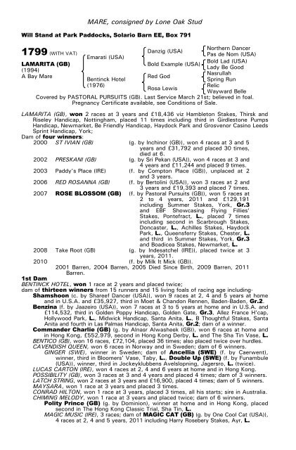 December Mare Sale - Tattersalls