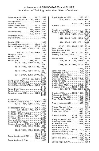 December Mare Sale - Tattersalls