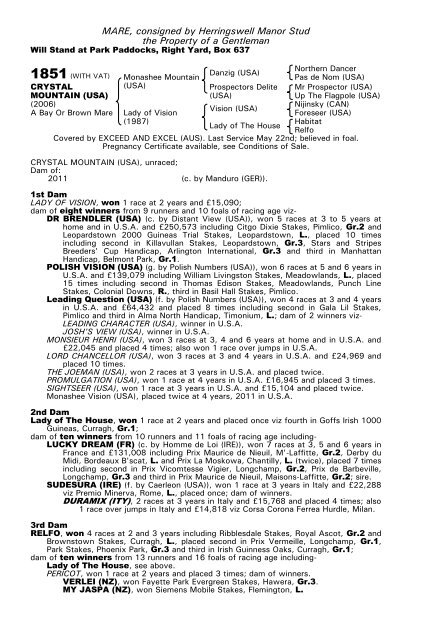 December Mare Sale - Tattersalls