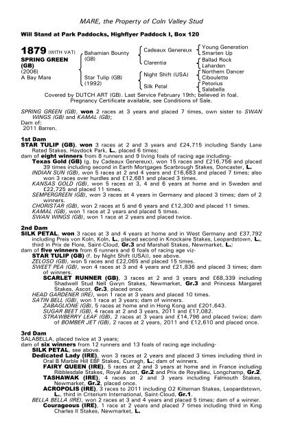 December Mare Sale - Tattersalls