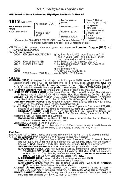 December Mare Sale - Tattersalls