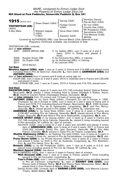 December Mare Sale - Tattersalls