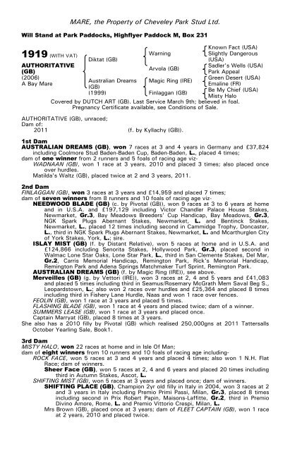 December Mare Sale - Tattersalls