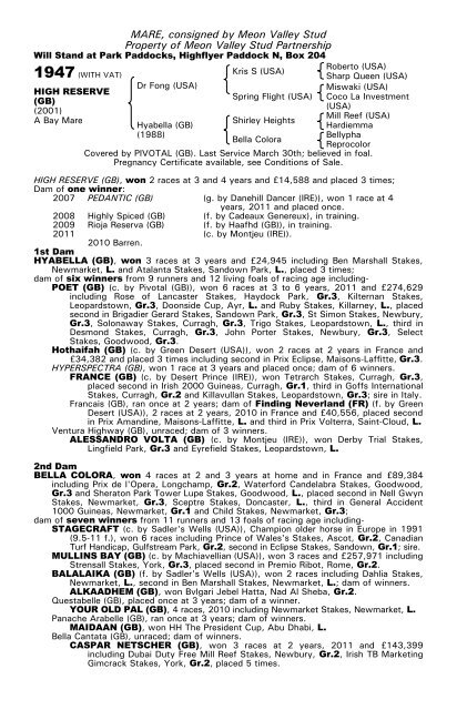 December Mare Sale - Tattersalls