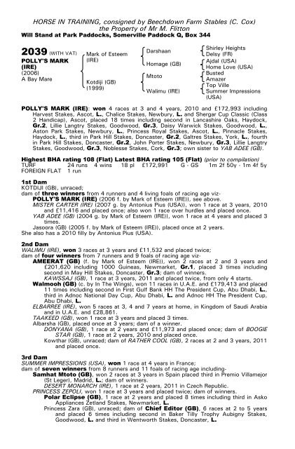 December Mare Sale - Tattersalls