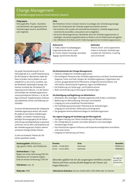 Seminare Training Beratung 2012 - Branchenbuch Deutschland