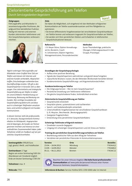 Seminare Training Beratung 2012 - Branchenbuch Deutschland