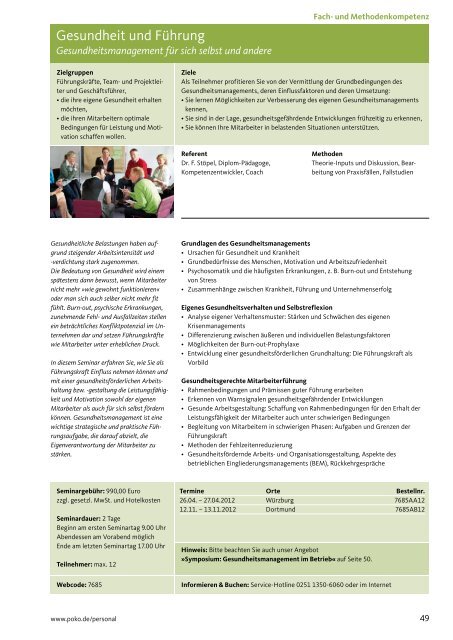 Seminare Training Beratung 2012 - Branchenbuch Deutschland