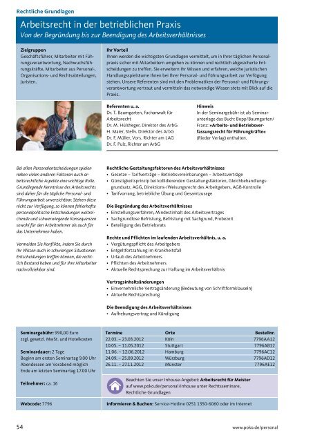 Seminare Training Beratung 2012 - Branchenbuch Deutschland