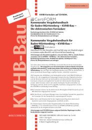 Kommunales Vergabehandbuch für Baden-Württemberg – KVHB-Bau