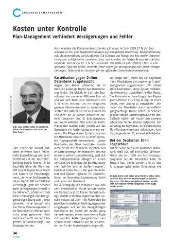 Kosten unter Kontrolle Plan-Management verhindert ... - Bauverlag