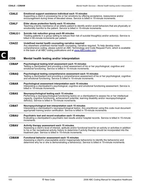 2008 ABC Coding Manual - Index of