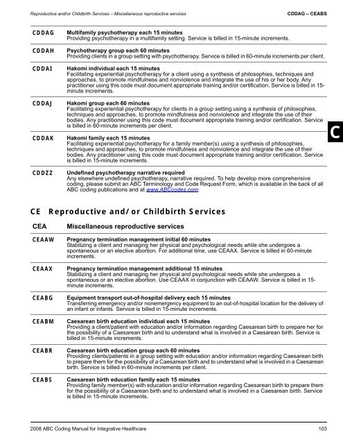 2008 ABC Coding Manual - Index of