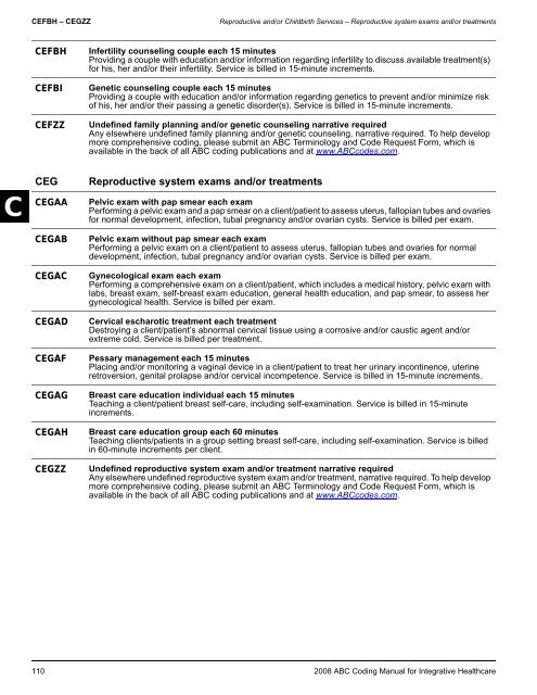 2008 ABC Coding Manual - Index of