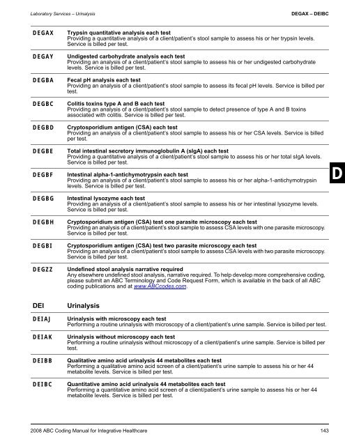 2008 ABC Coding Manual - Index of