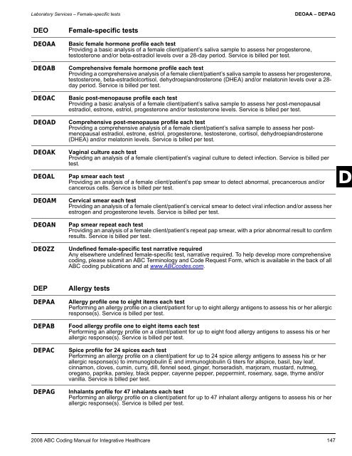 2008 ABC Coding Manual - Index of