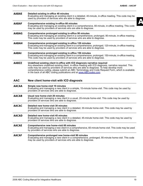 2008 ABC Coding Manual - Index of