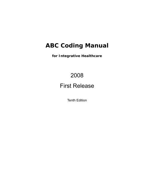 2008 ABC Coding Manual - Index of