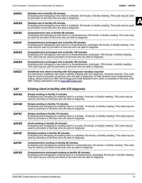 2008 ABC Coding Manual - Index of